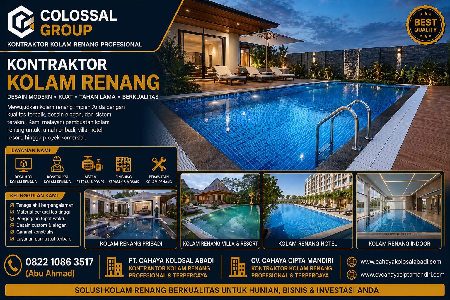 Pengerjaan Kolam Renang Jawa Barat
