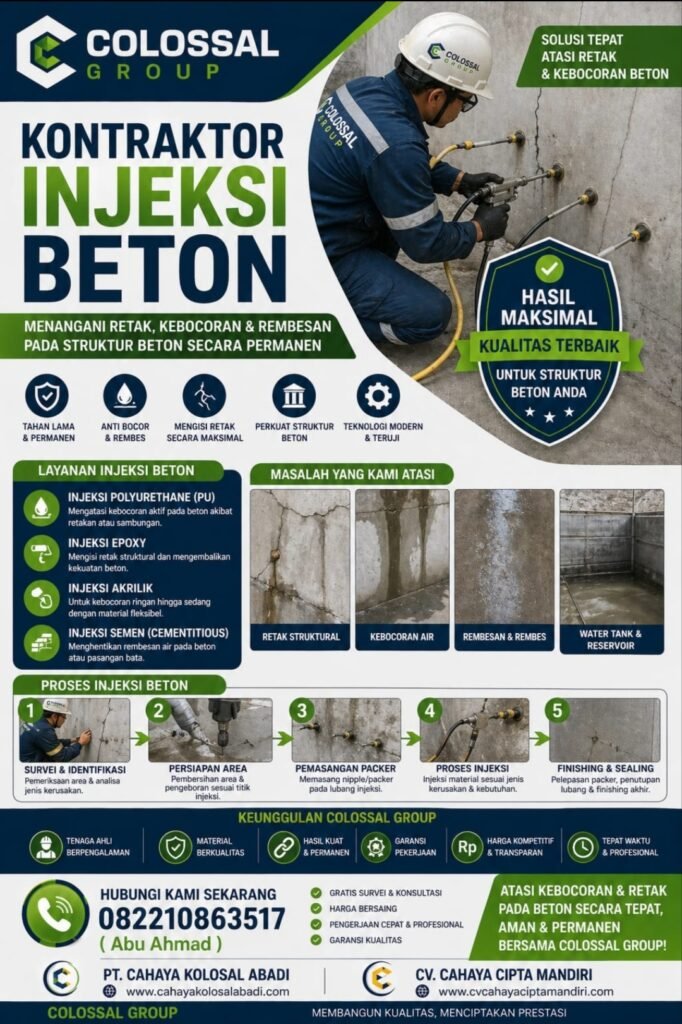 Komitmen Garansi Injeksi Beton Jagakarsa Komitmen Garansi Injeksi Beton Jagakarsa