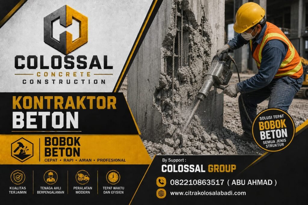 Harga Jasa Bobok Beton Jawa Barat 2026 Profesional
