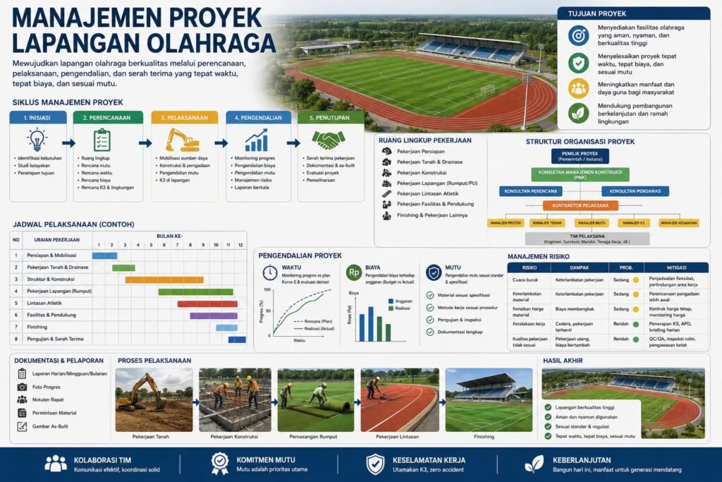 Hasil akhir lapangan olahraga profesional COLOSSAL GROUP