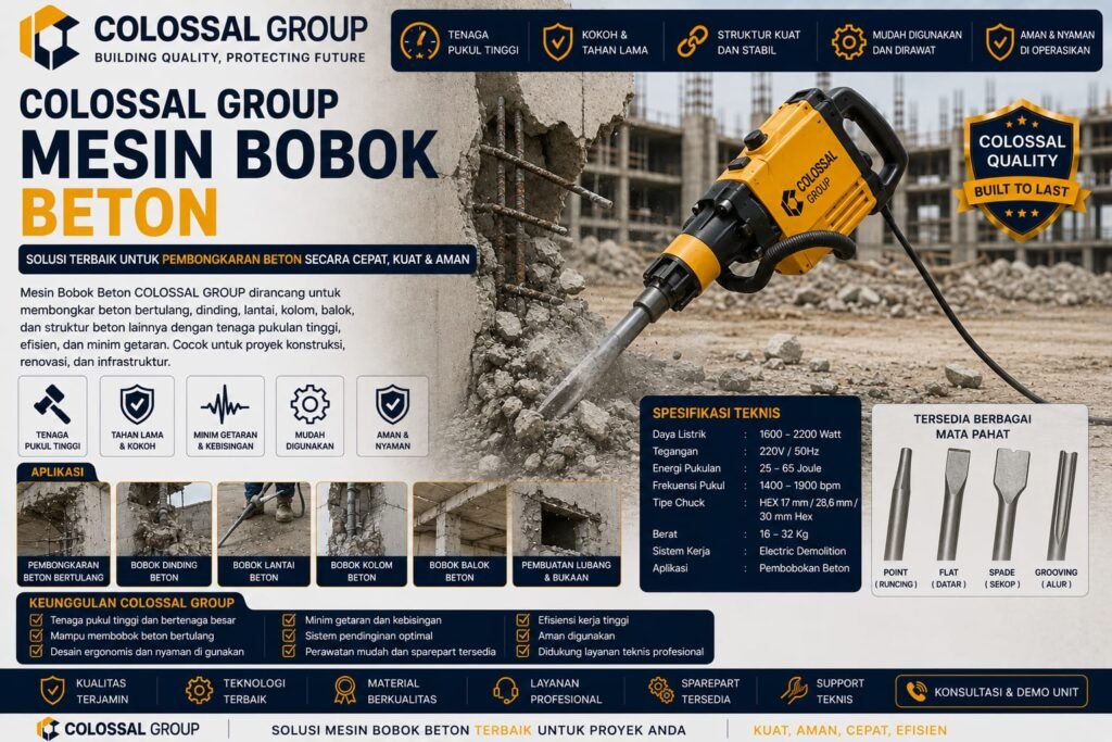 Proses bobok beton profesional COLOSSAL GROUP