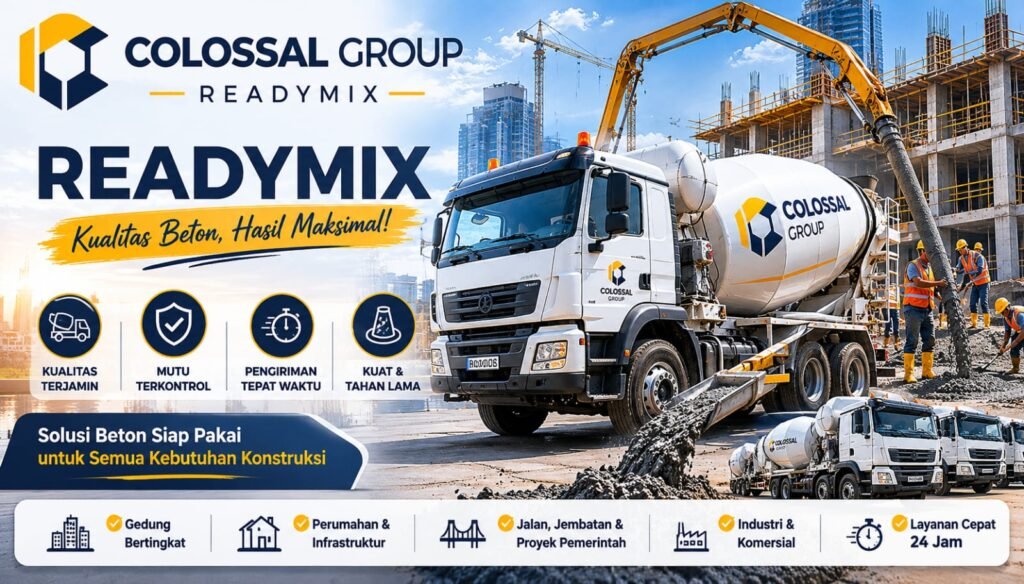 Pengecoran Beton Readymix Sumedang di Lokasi Proyek